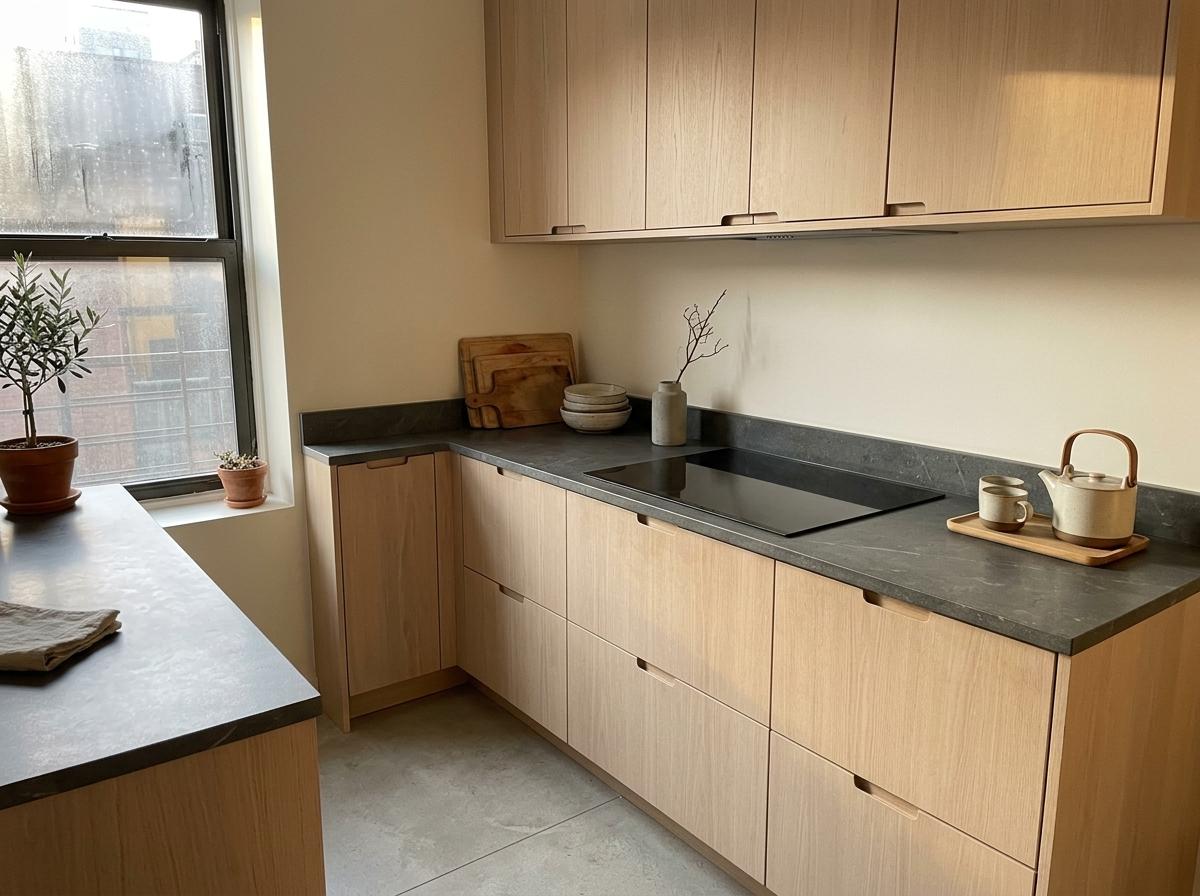 Minimalist Aesthetics Found In This Japandi Kitchen Remodel