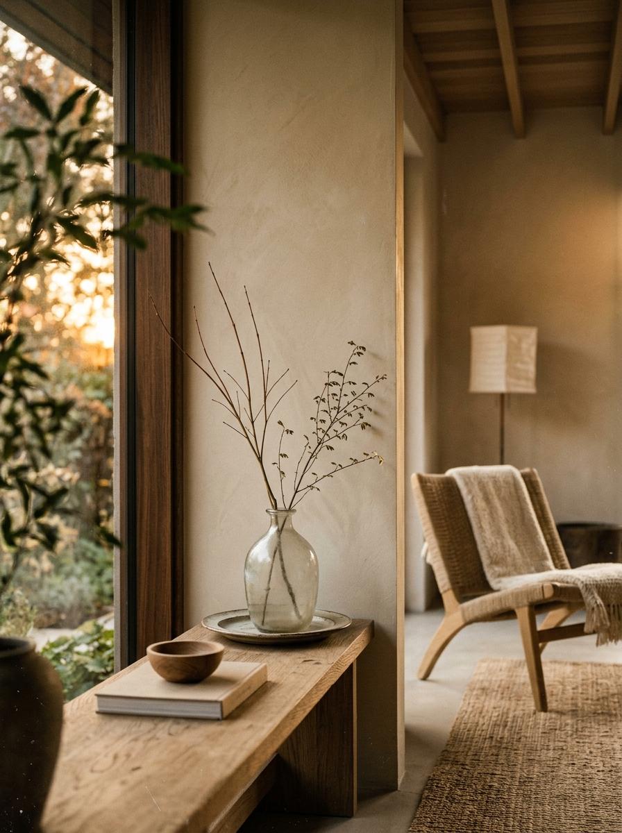 Minimalist Foliage For A Refined Japandi Living Space