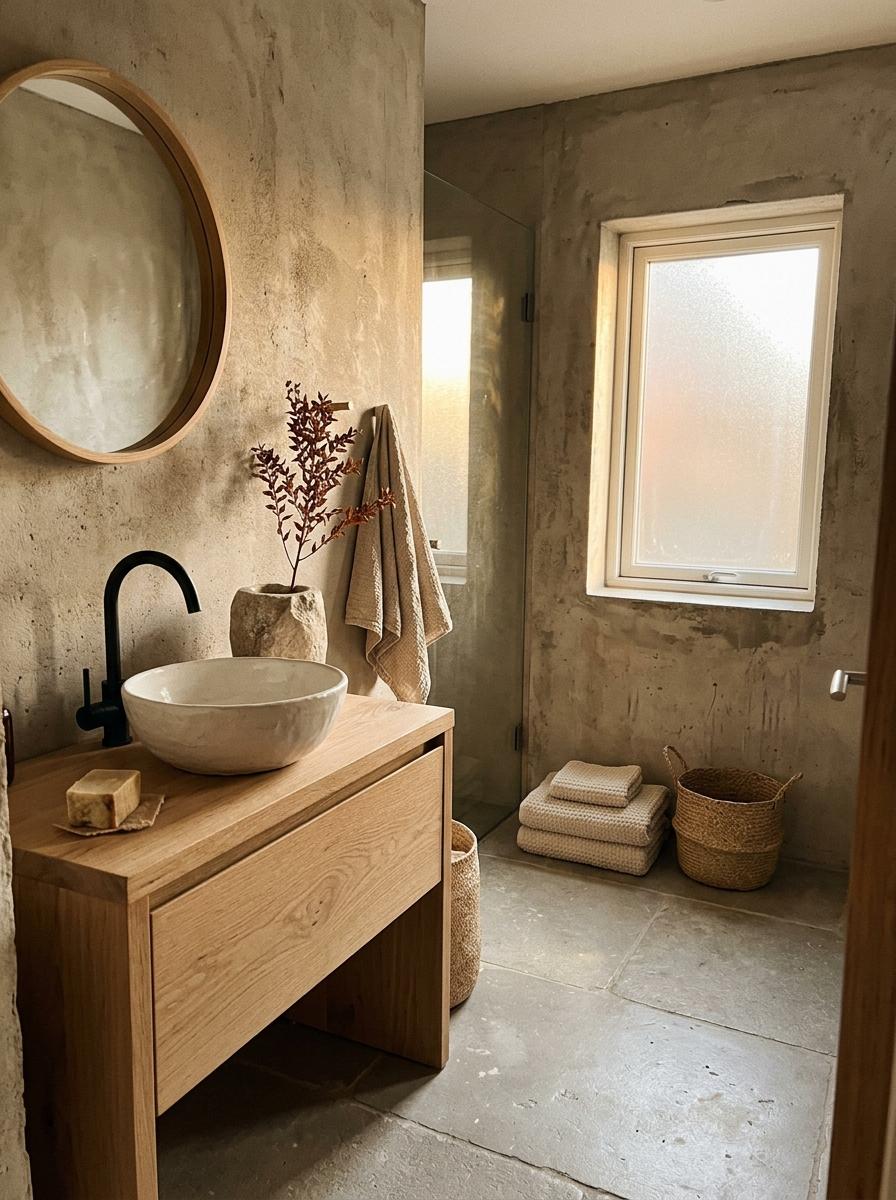 Minimalist Japandi Bathroom Design