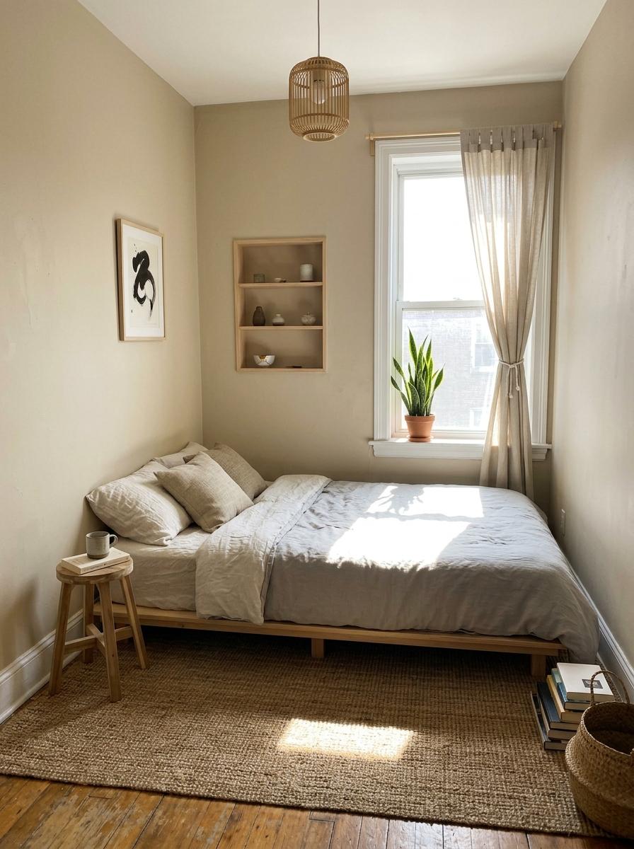 Minimalist Japandi Bedroom Makeover For Small Spaces