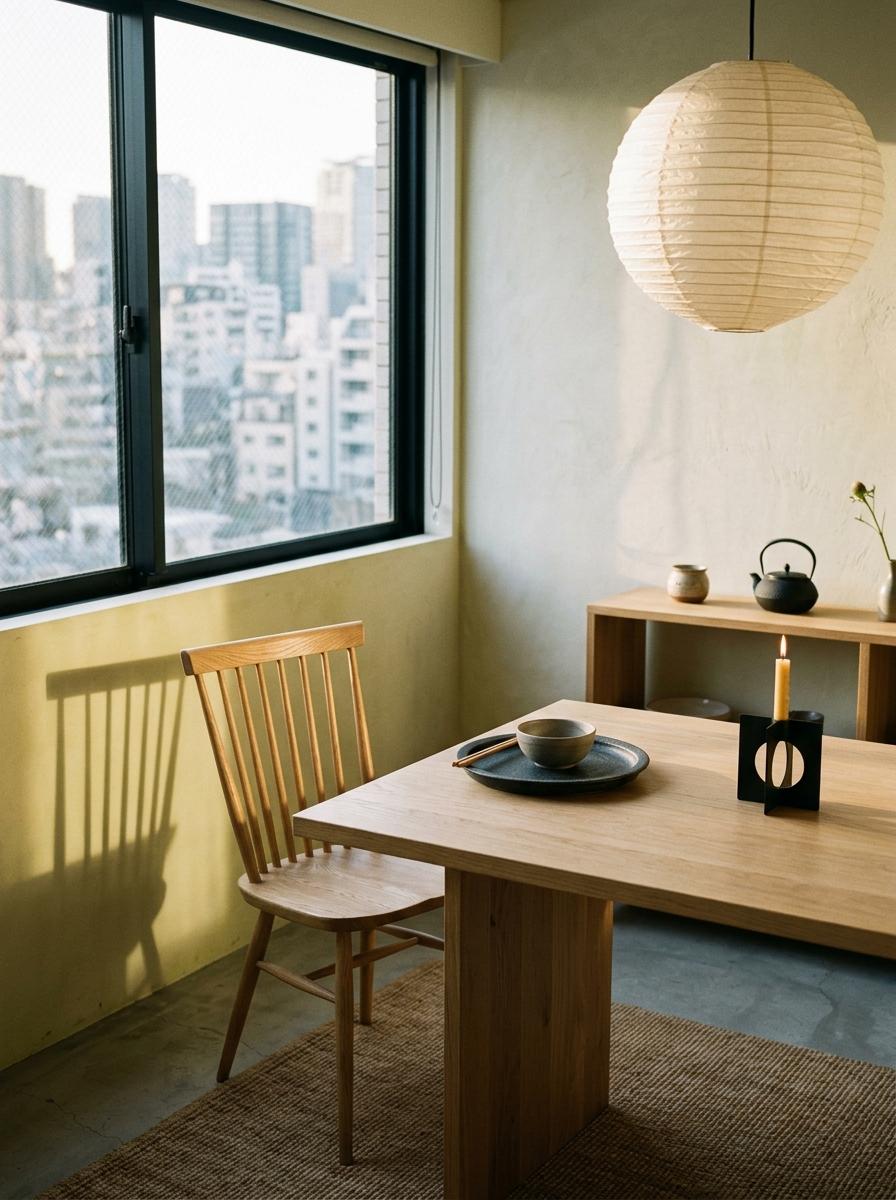 Minimalist Japandi Dining Room Design For Urban Living