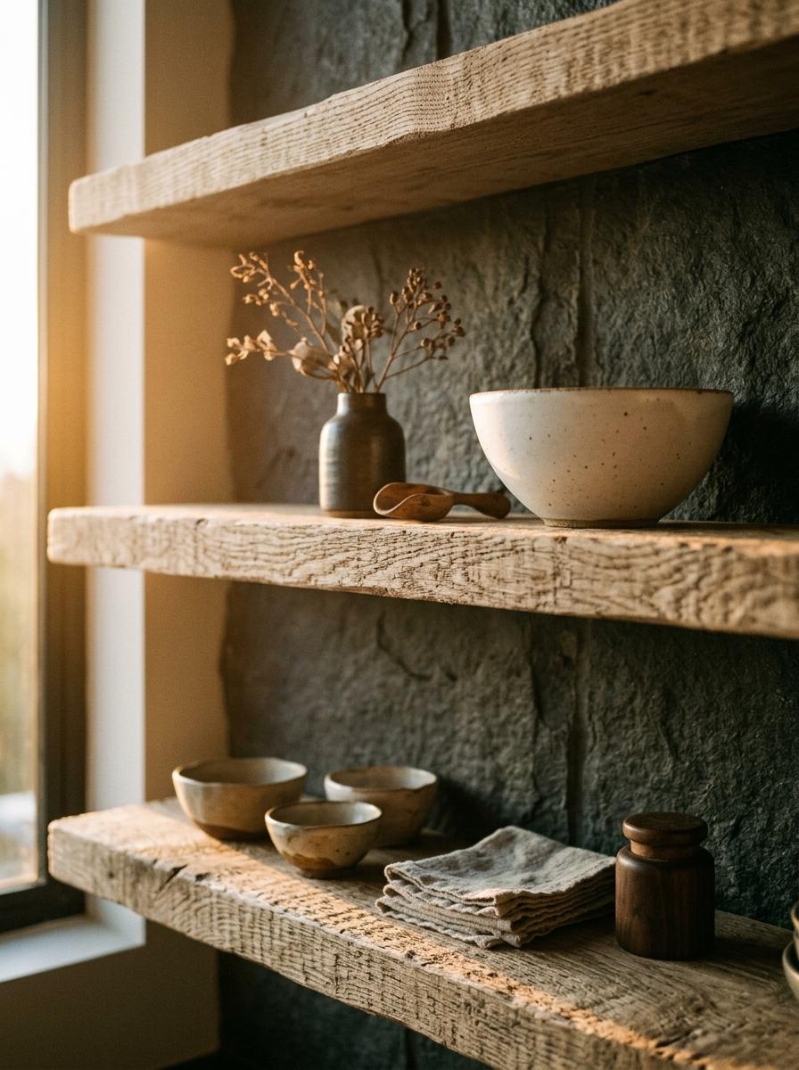 Minimalist Japandi Kitchen Open Shelving Concepts