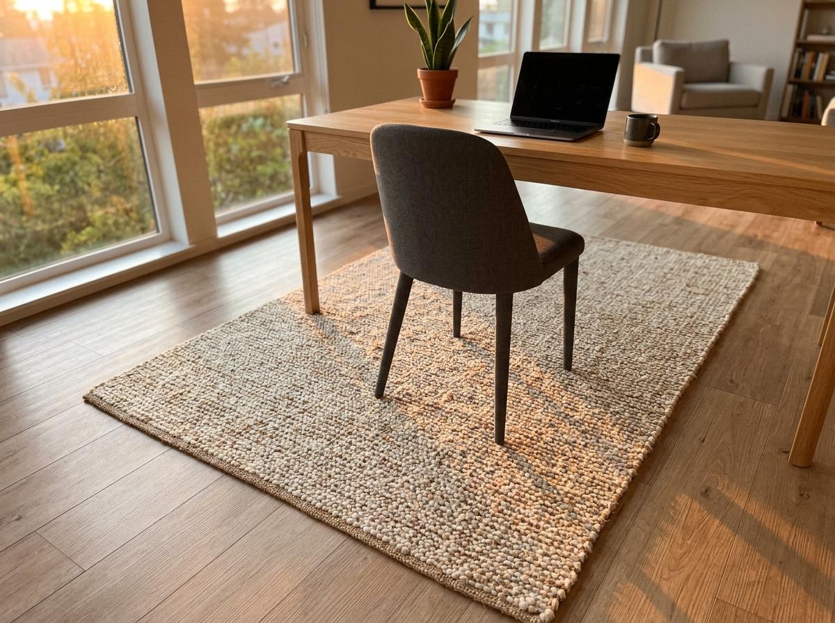 Minimalist Japandi Office Rugs For Productive Workspaces