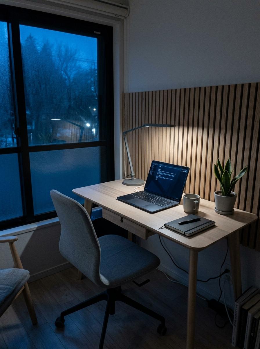 Minimalist Japandi Office Setup For Productive Workdays