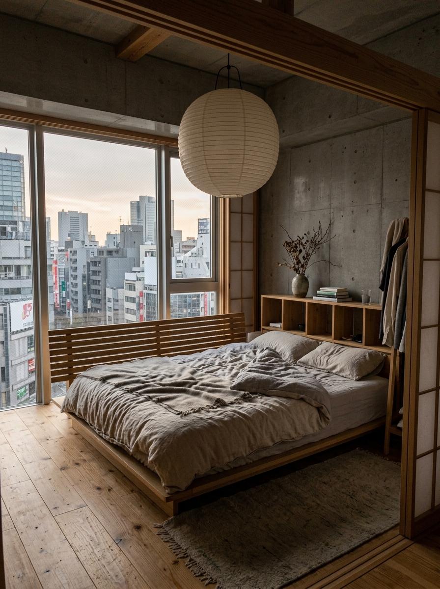 Minimalist Japandi Scandinavian Bedroom Sanctuary
