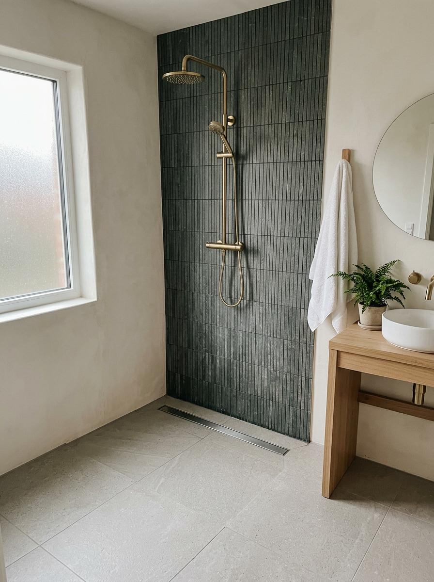 Minimalist Roots: A Suburban Escape Using Japandi Bathroom Tiles