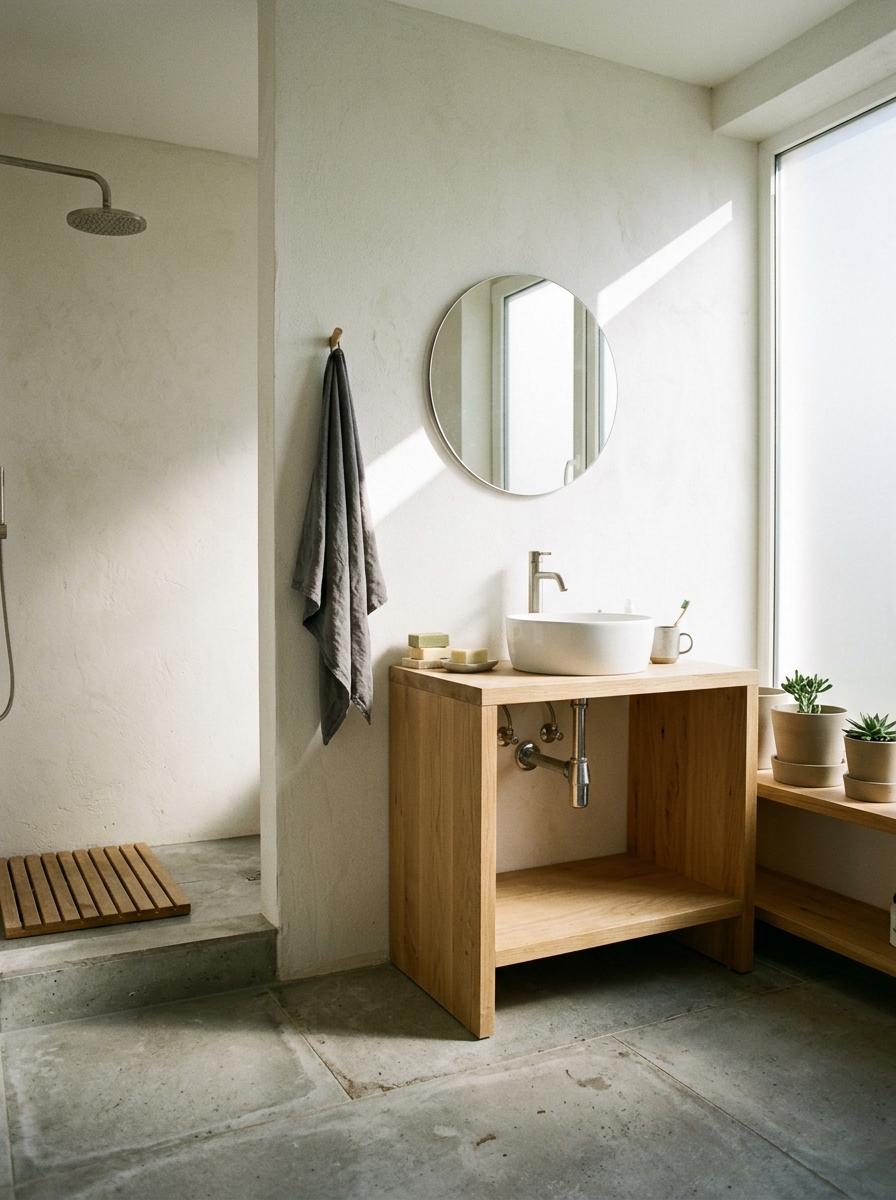 Minimalist Simple Japandi Bathroom Design