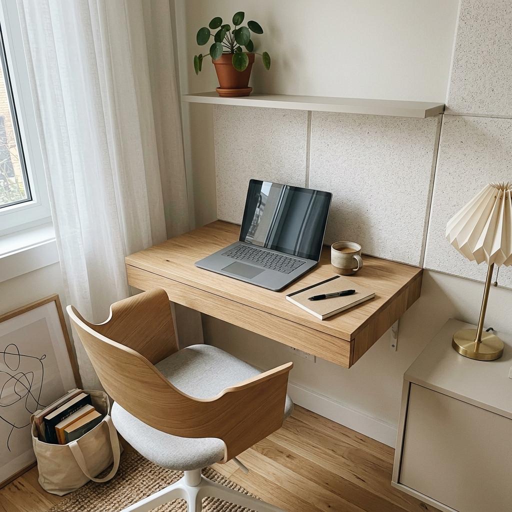 Minimalist Small Japandi Office For Better Focus