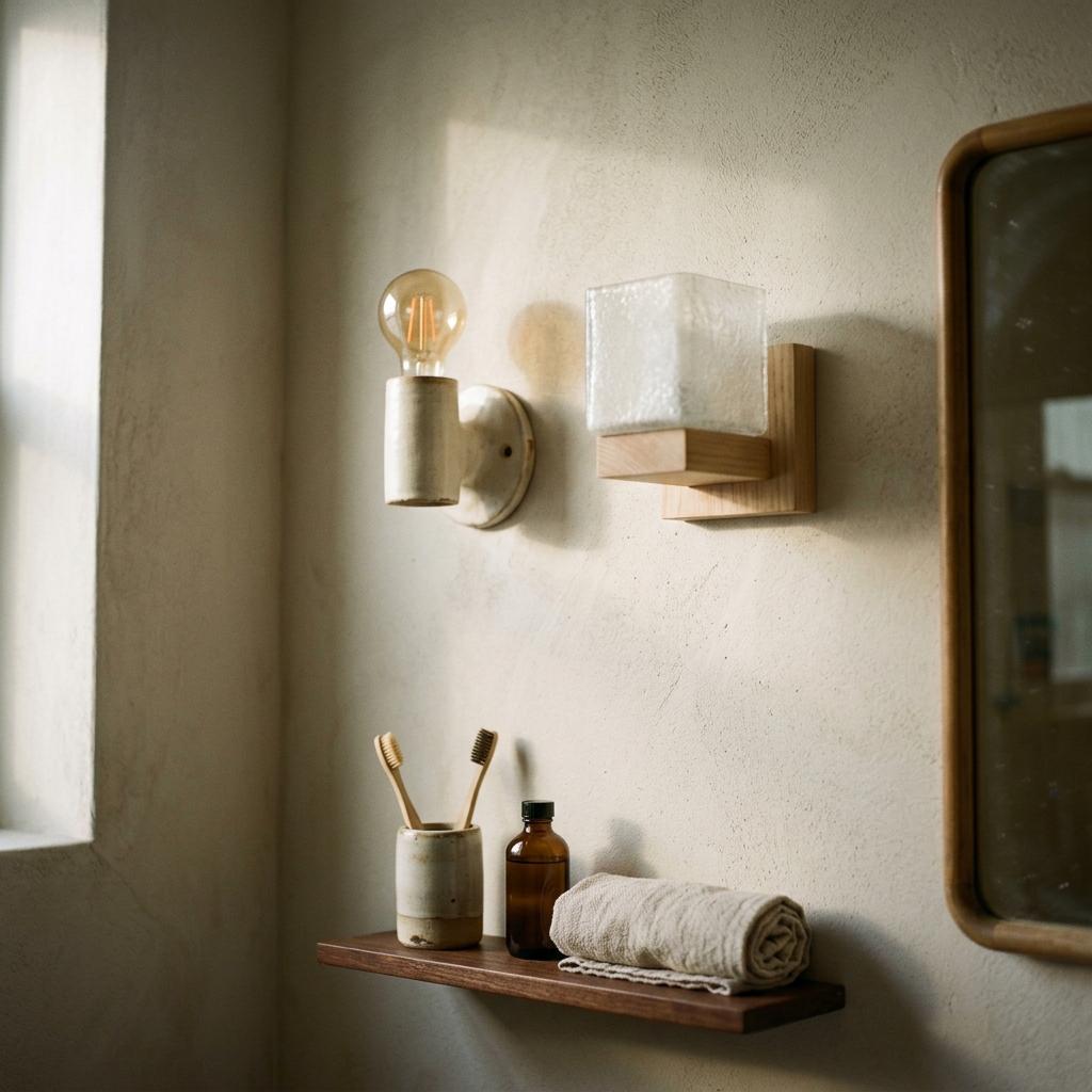 Minimalist Wall Sconces Perfect For A Japandi Bathroom