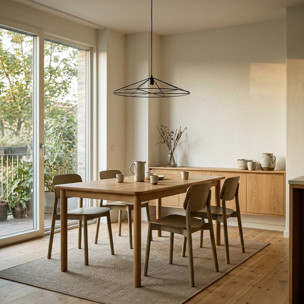 Modern Aesthetics Meet Function In This Japandi Dining Room