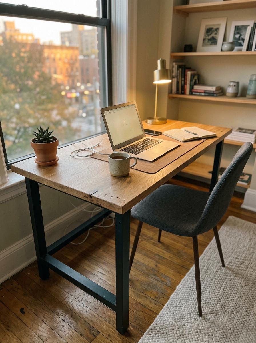 Modern Functionality Meets Tradition In This Japandi Office Desk