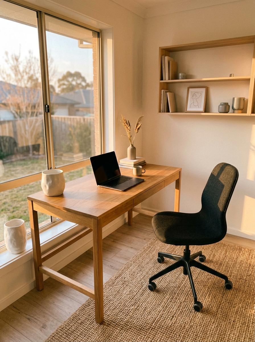 Modern Japandi Home Office Design For The Creative Professional