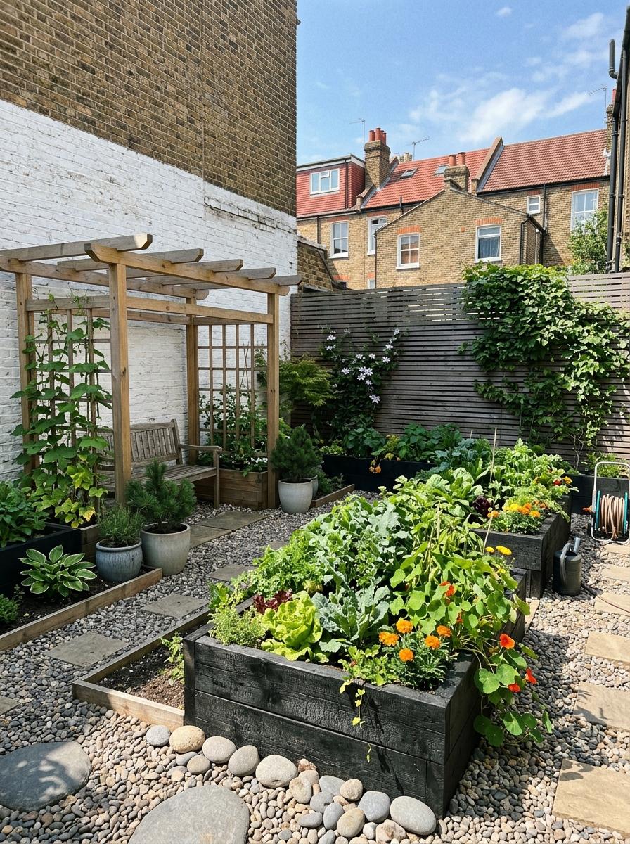 Modern Landscapes Meeting Japandi Vegetable Garden Aesthetics
