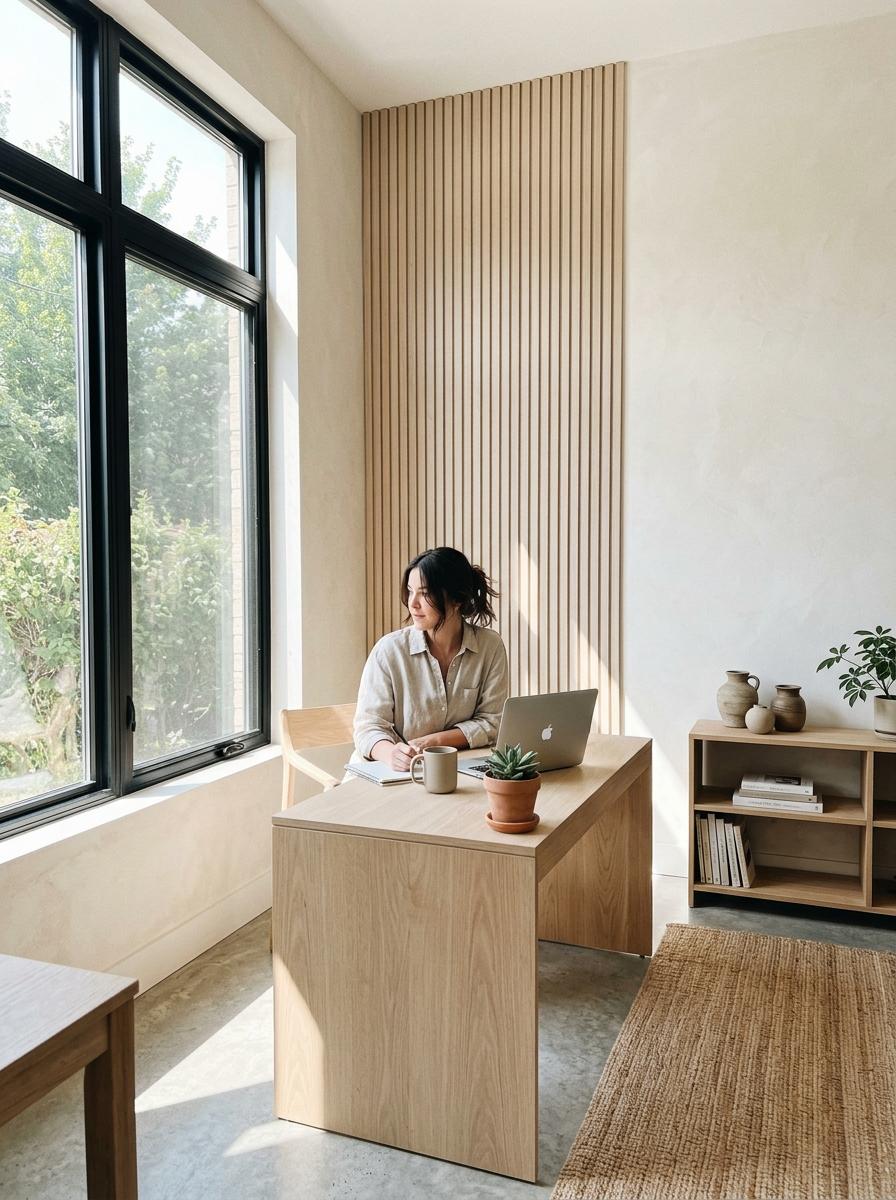 Modern Productivity Meets Nature In This Japandi Style Office