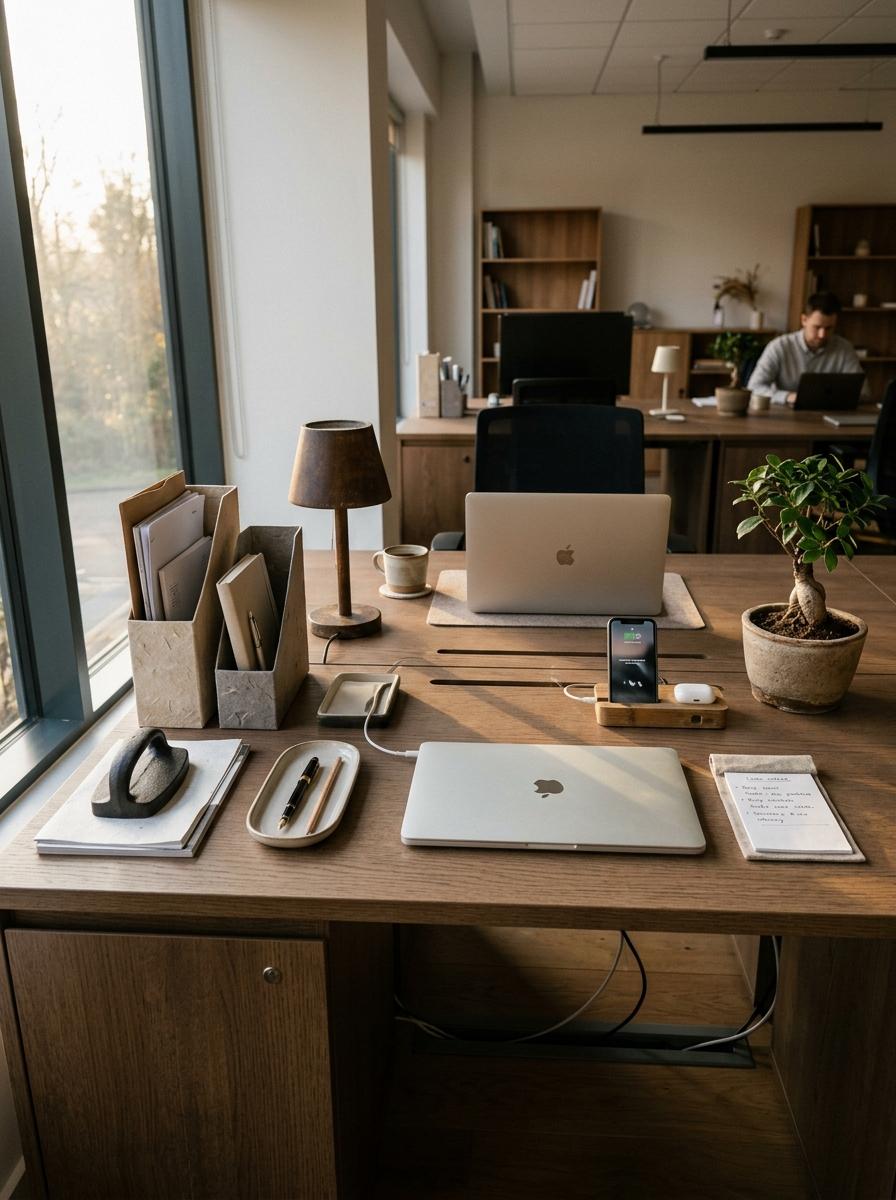 Modern Professional Spaces Using Japandi Office Organization