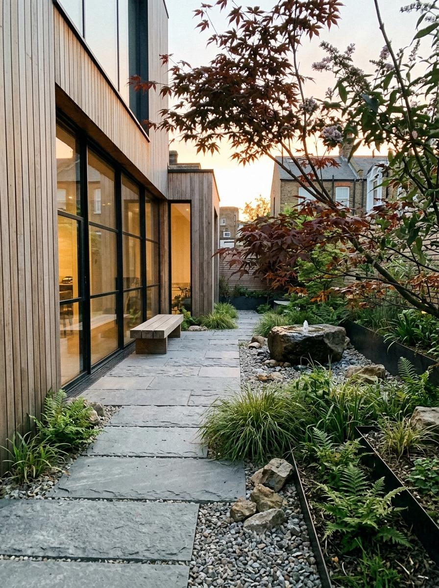 Natural Elements Meet Clean Lines In Japandi Garden Spaces