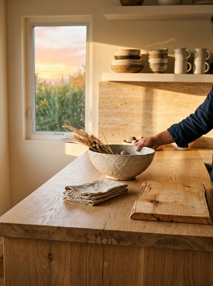 Natural Materials For A Refined Scandi Japandi Kitchen Look