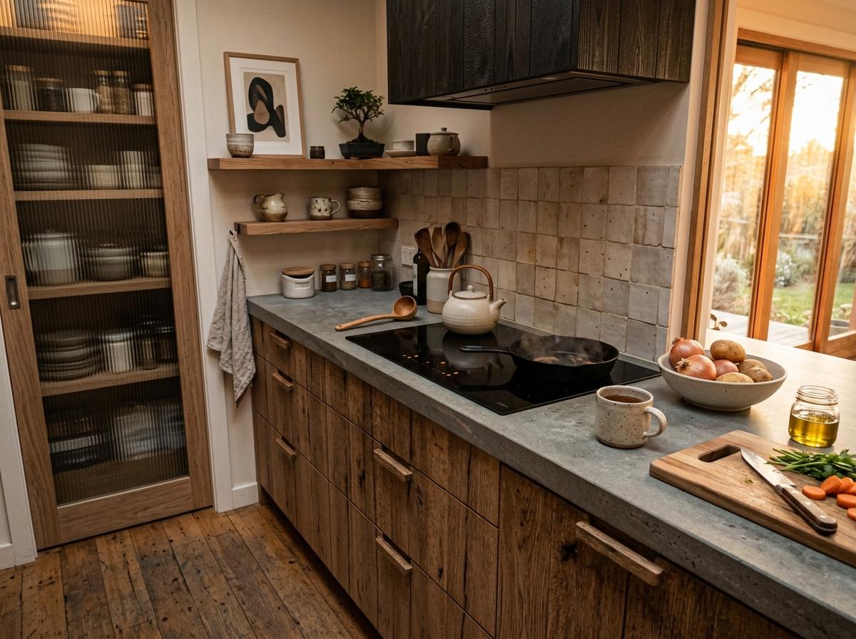 Natural Materials Meet Modern Function In Sustainable Japandi Kitchens