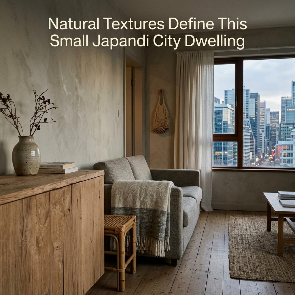 Natural Textures Define This Small Japandi City Dwelling