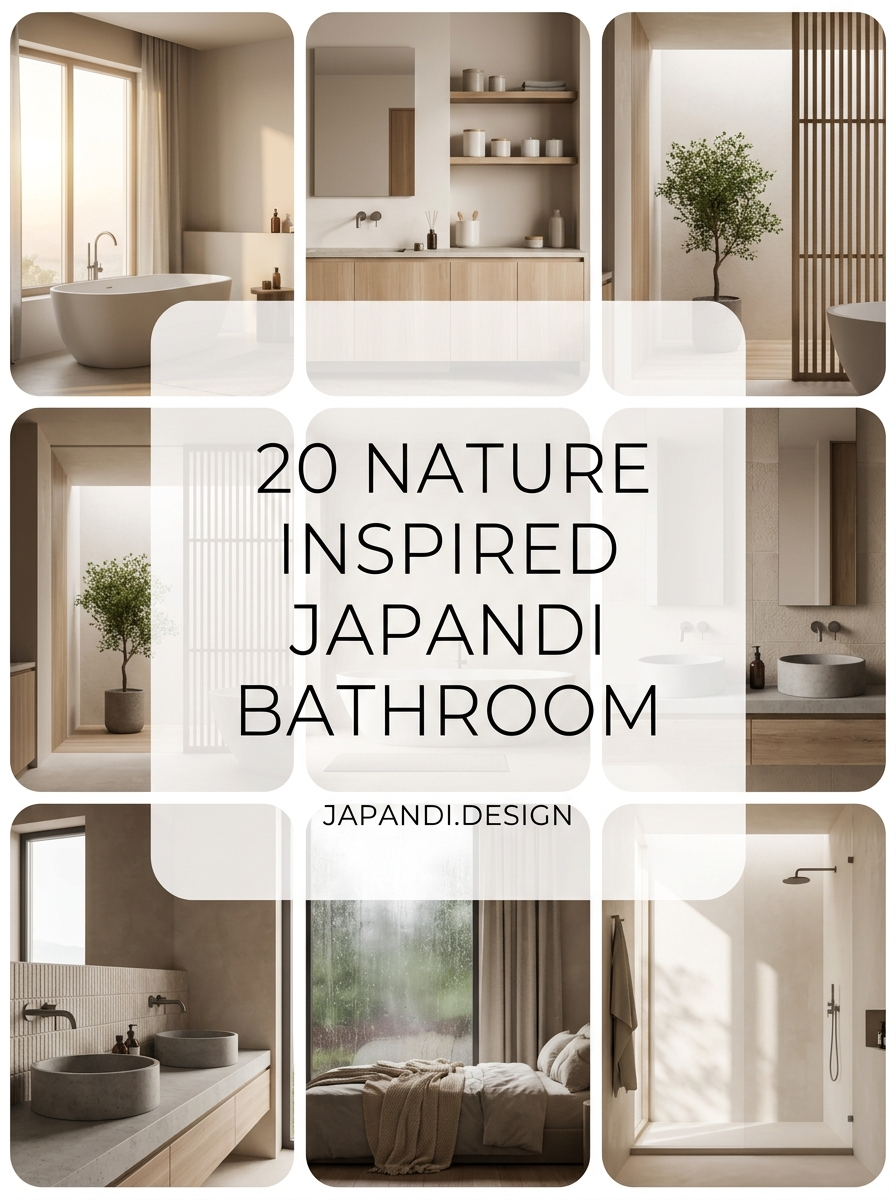 Nature Inspired Japandi Bathroom Concepts for a Restful Retreat