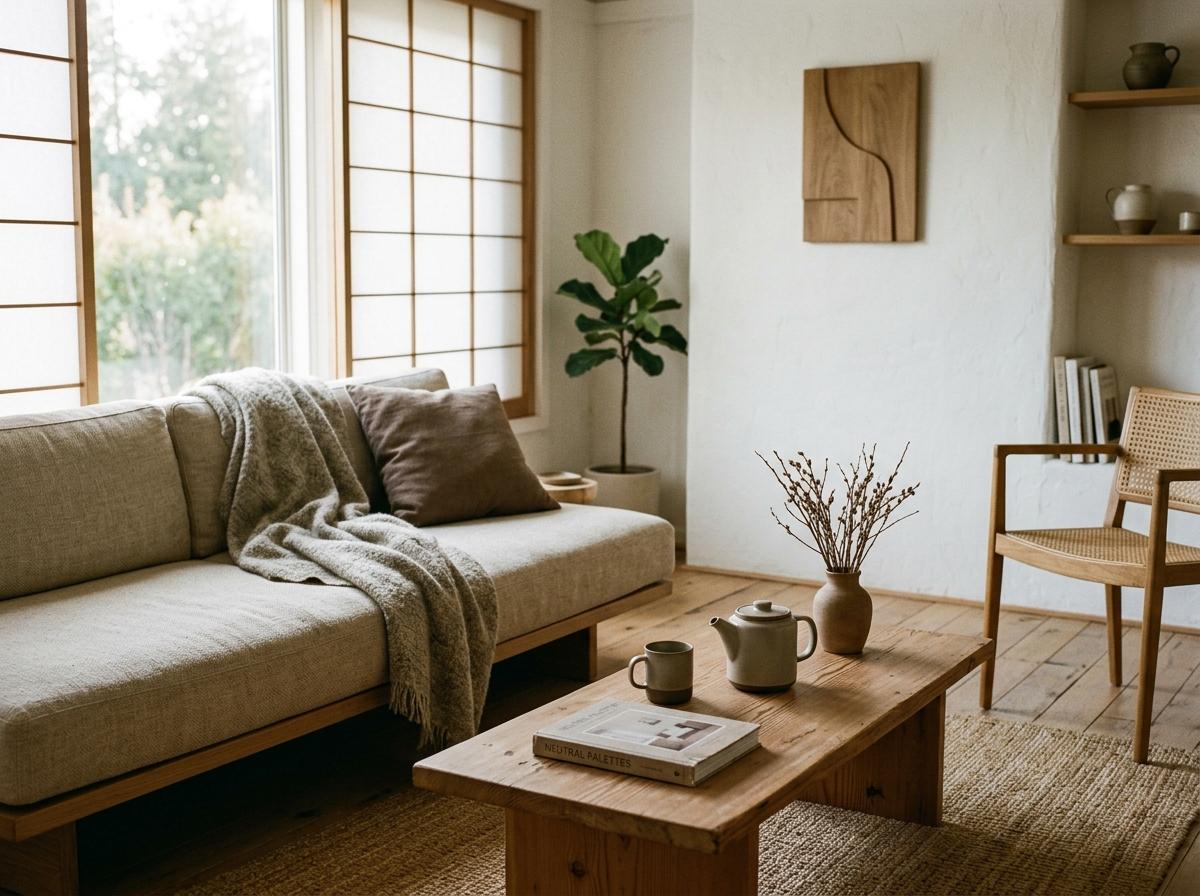Neutral Color Palettes For Your Japandi Living Room Decor