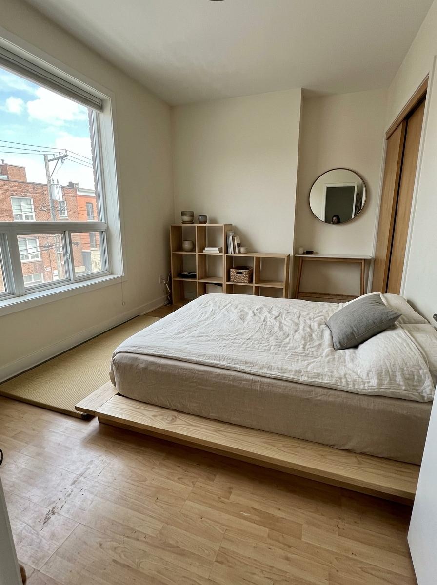 Optimizing Small Bedroom Space With Japandi Furniture Layout