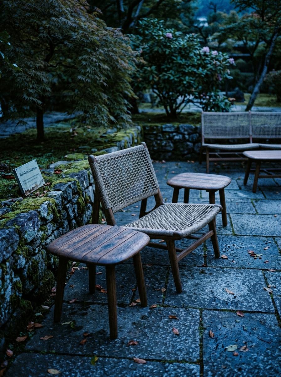 Organic Shapes Define This Collection Of Japandi Garden Furniture