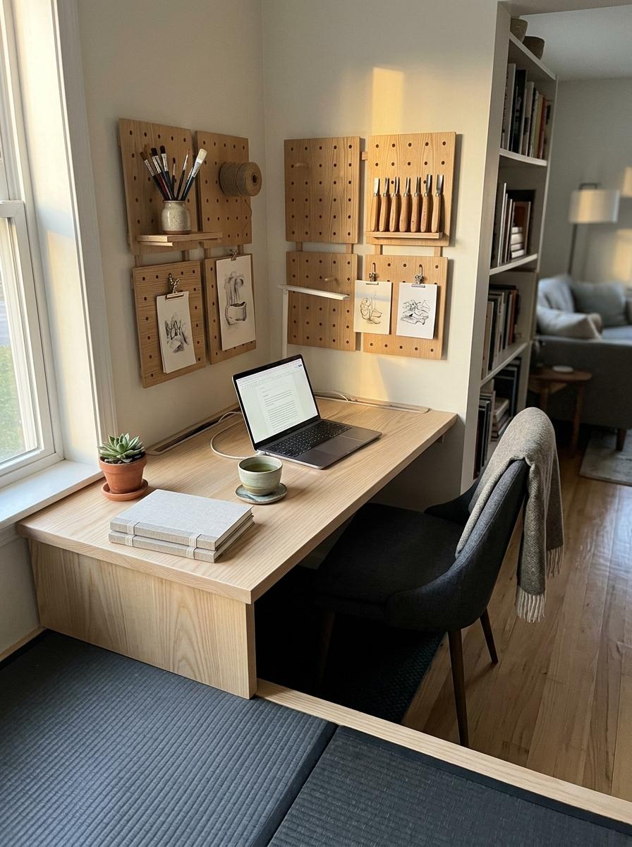 Organize Your Creative Life In A Small Japandi Office