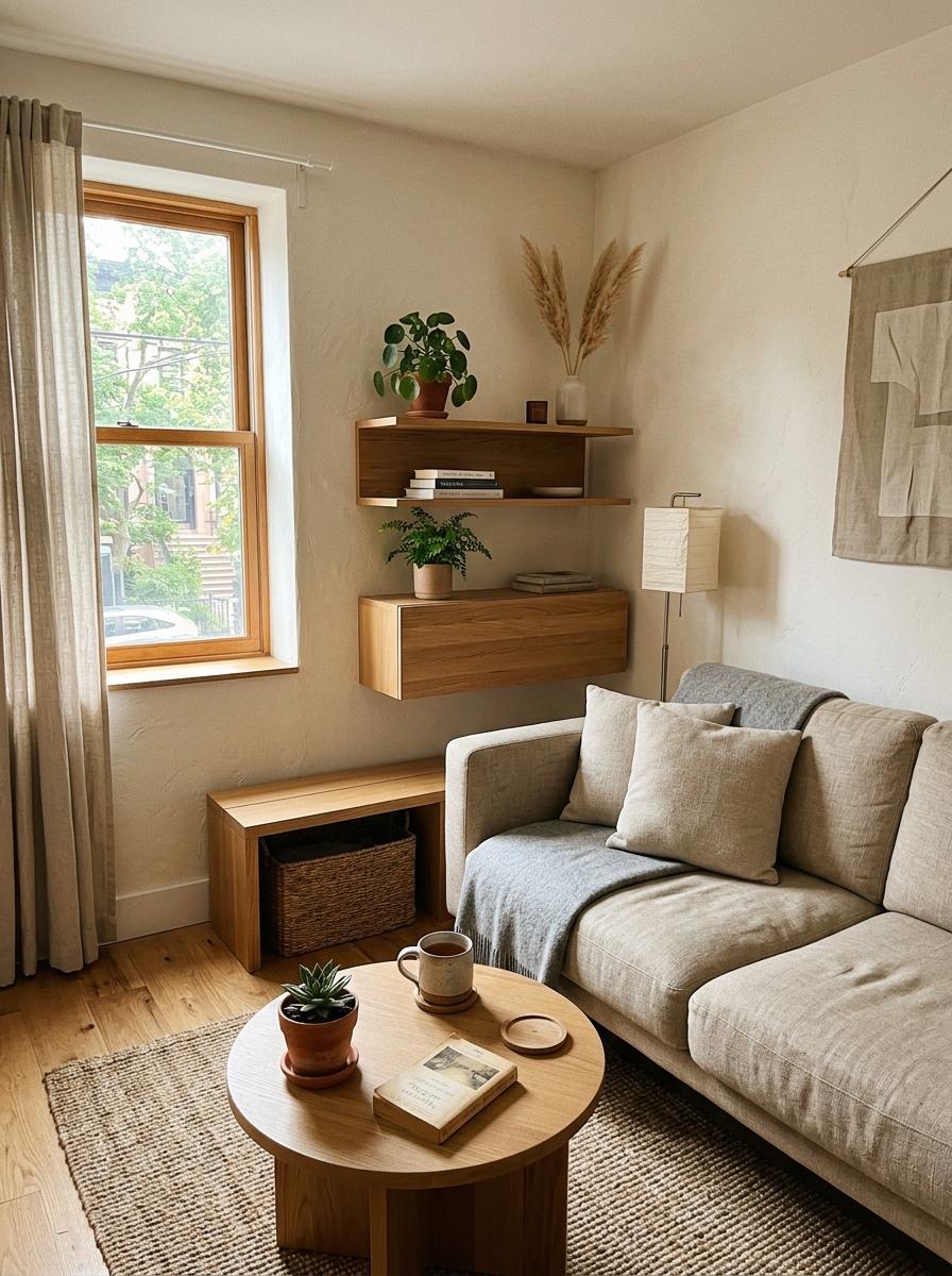 Practical Small Space Ideas For A Simple Japandi Living Room
