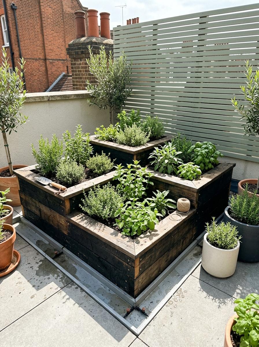 Practicality Meets Style In A Compact Japandi Herb Garden