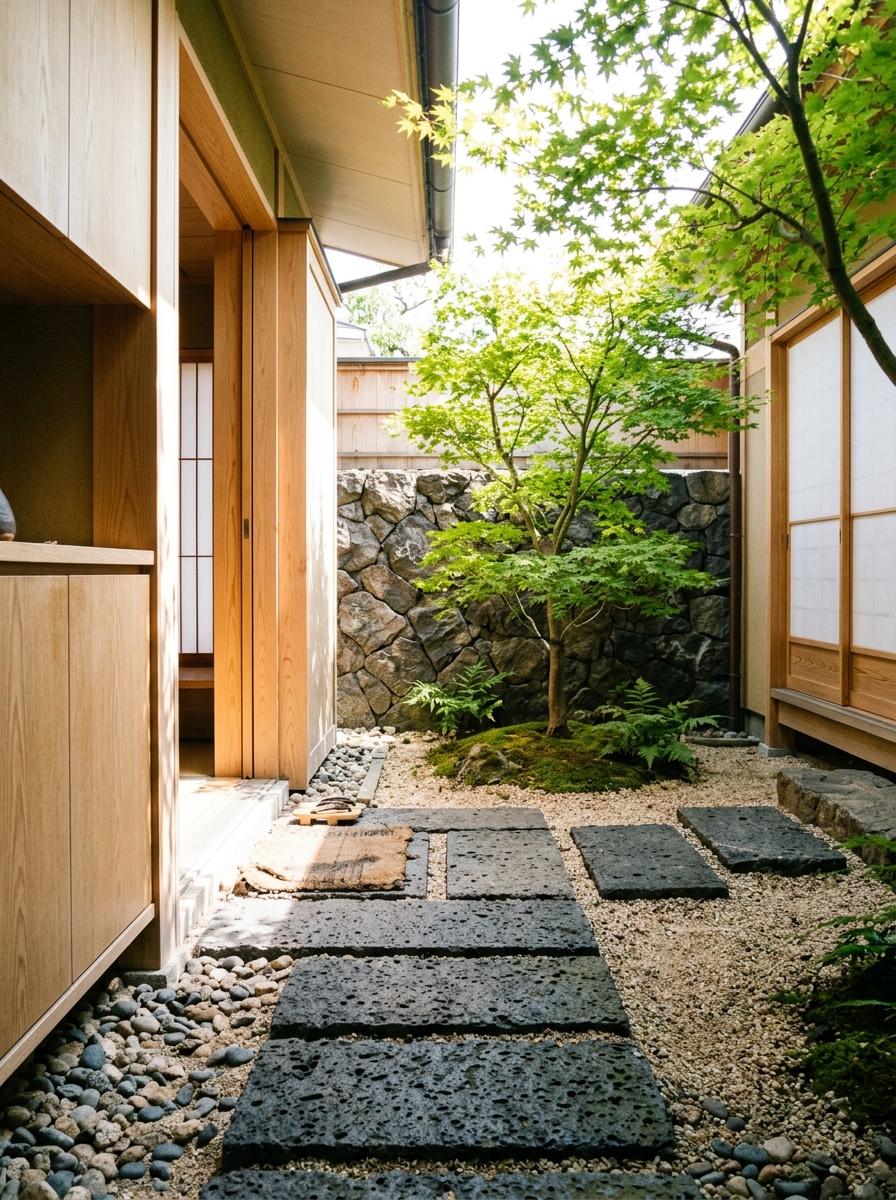 Private Outdoor Retreat Featuring Japandi Courtyard Design