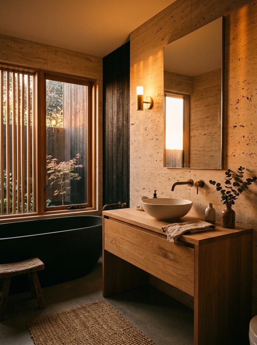 Quiet Luxury Found Within A Tailored Japandi Bathroom