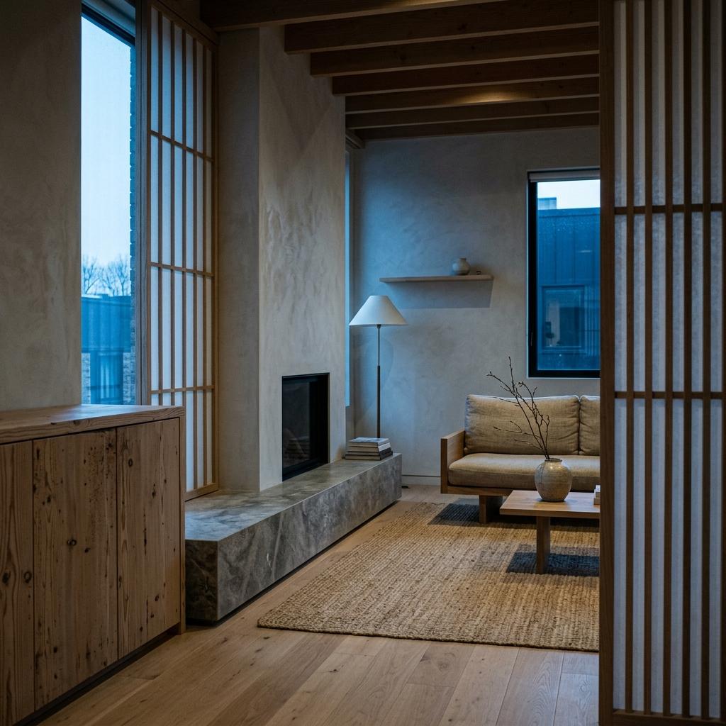 Quiet Sophistication Found Within A Sleek Japandi Living Room