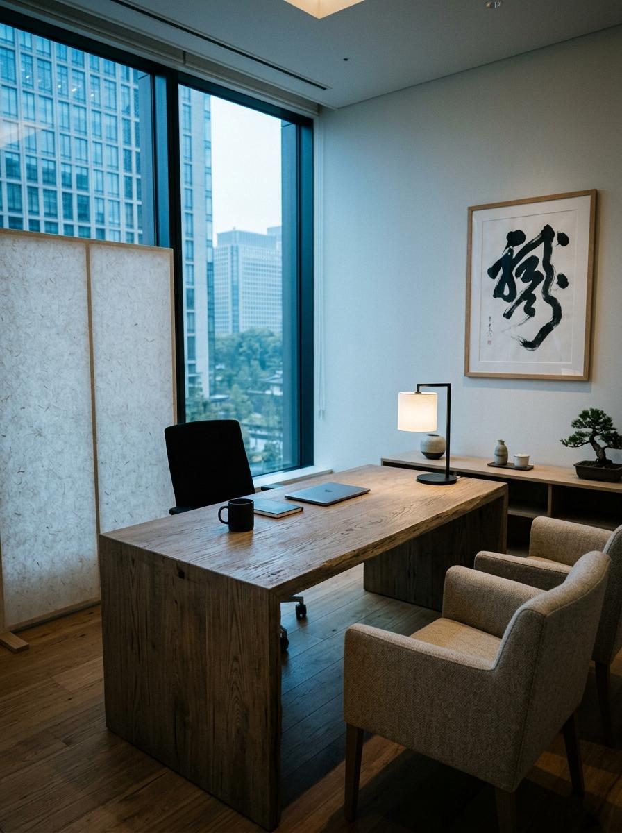 Redefining The Corporate Suite With Minimalist Japandi Style