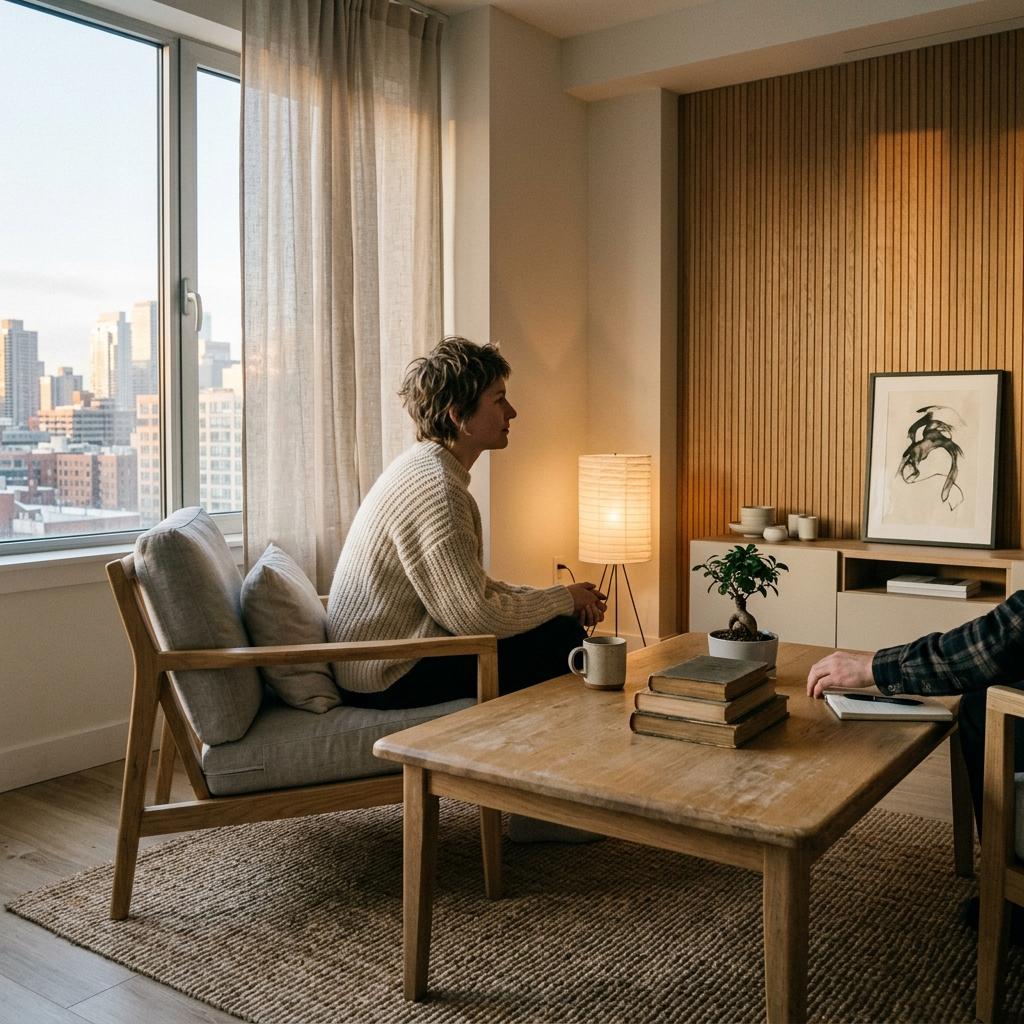 Redefining Urban Comfort With A Cozy Japandi Living Room Style