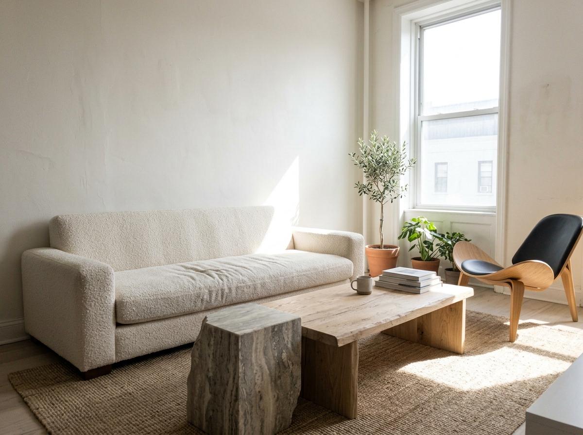 Refined Living Spaces Featuring Sculptural Japandi Living Room Furniture