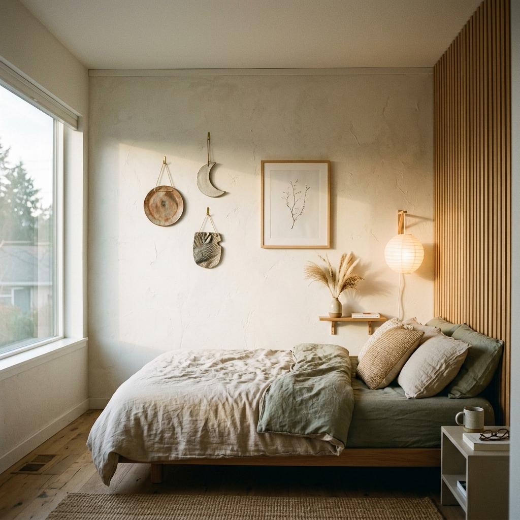 Refined Living Spaces Featuring Signature Japandi Bedroom Wall Decor