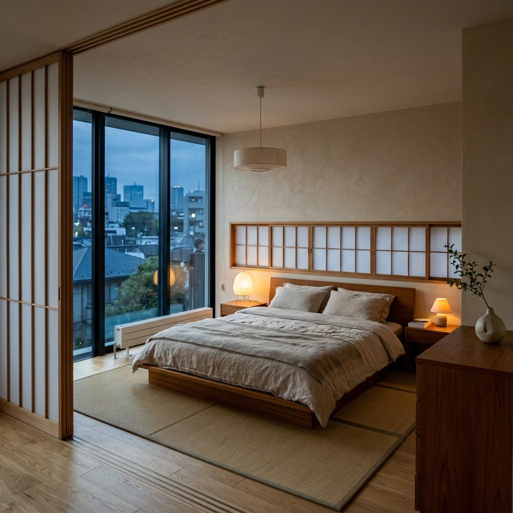 Refined Modern Master Bedroom With Japandi Influence
