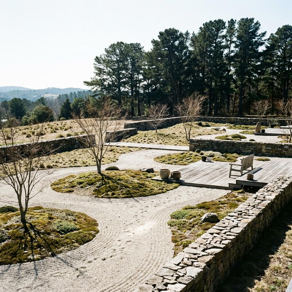 Refined Simplicity In A Large Japandi Style Landscape