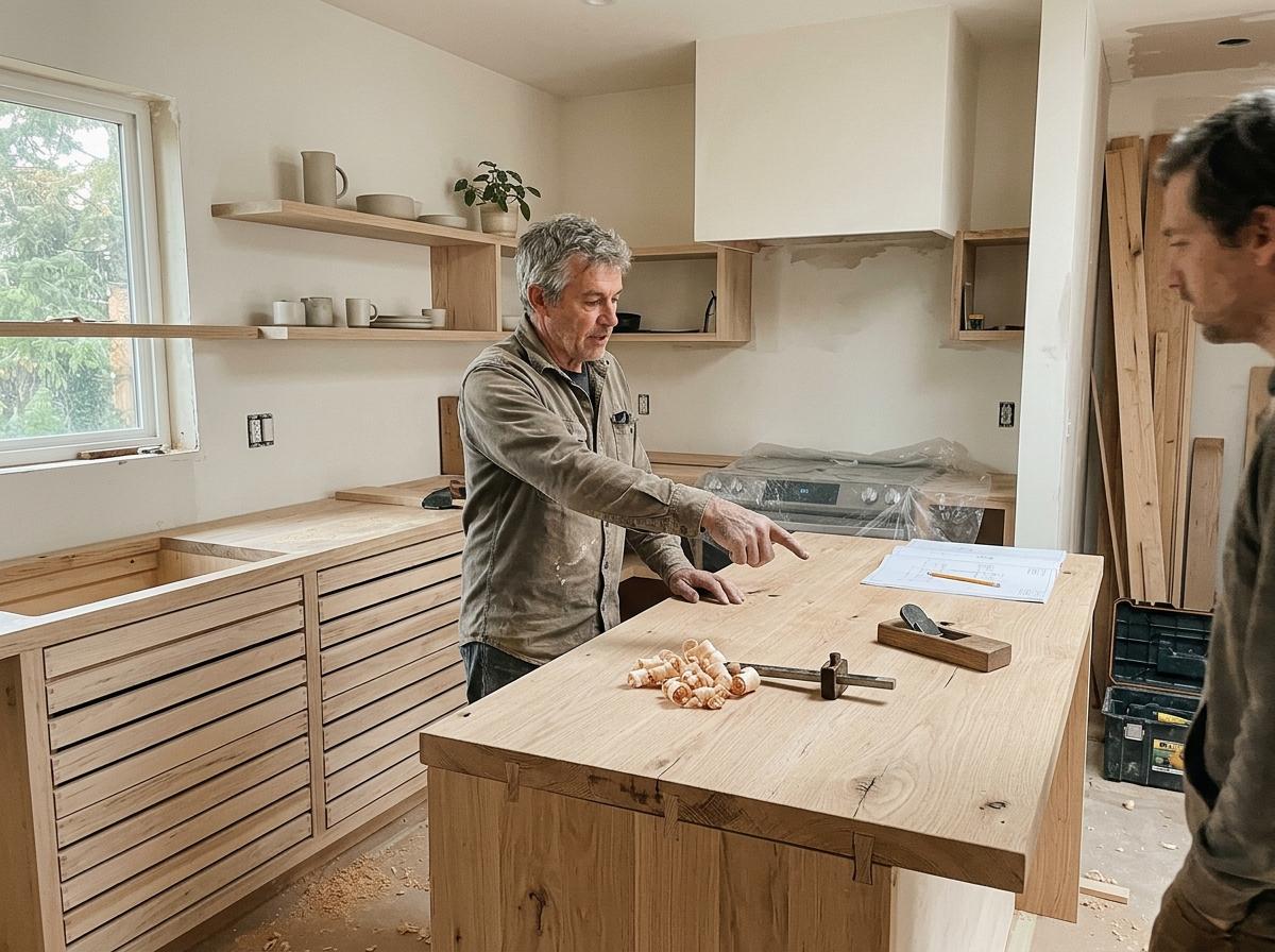 Refined Wood Elements In An Organic Japandi Kitchen Renovation