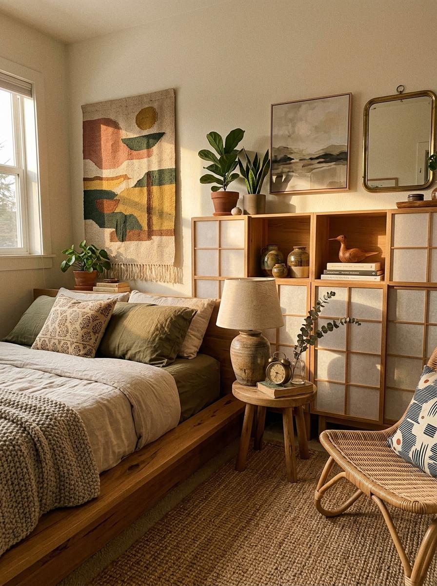Refining Your Bedroom With Eclectic Pieces And Japandi Warmth