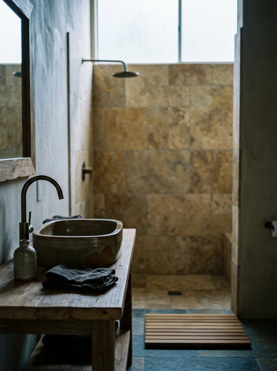 Refining Your Home With An Earth Tone Japandi Bathroom
