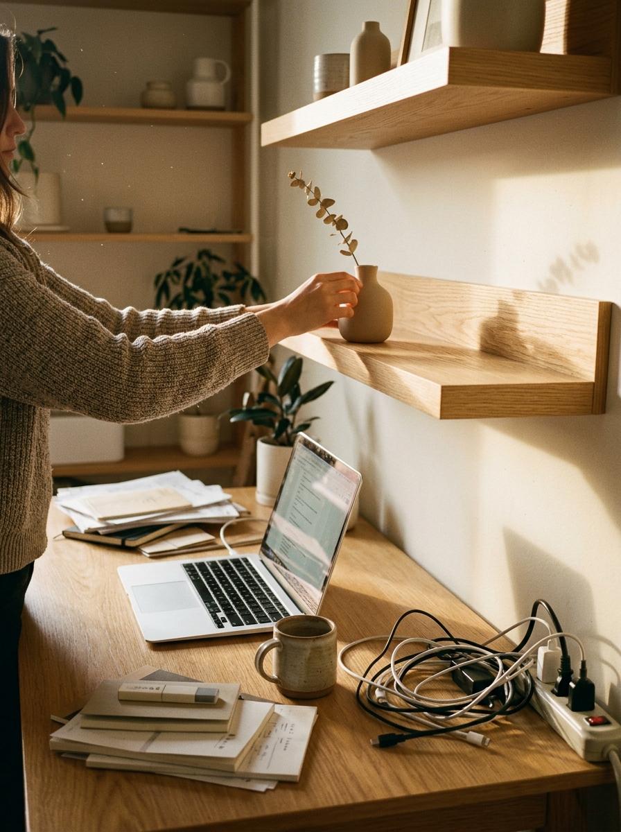 Refining Your Home Workspace With Japandi Office Organization