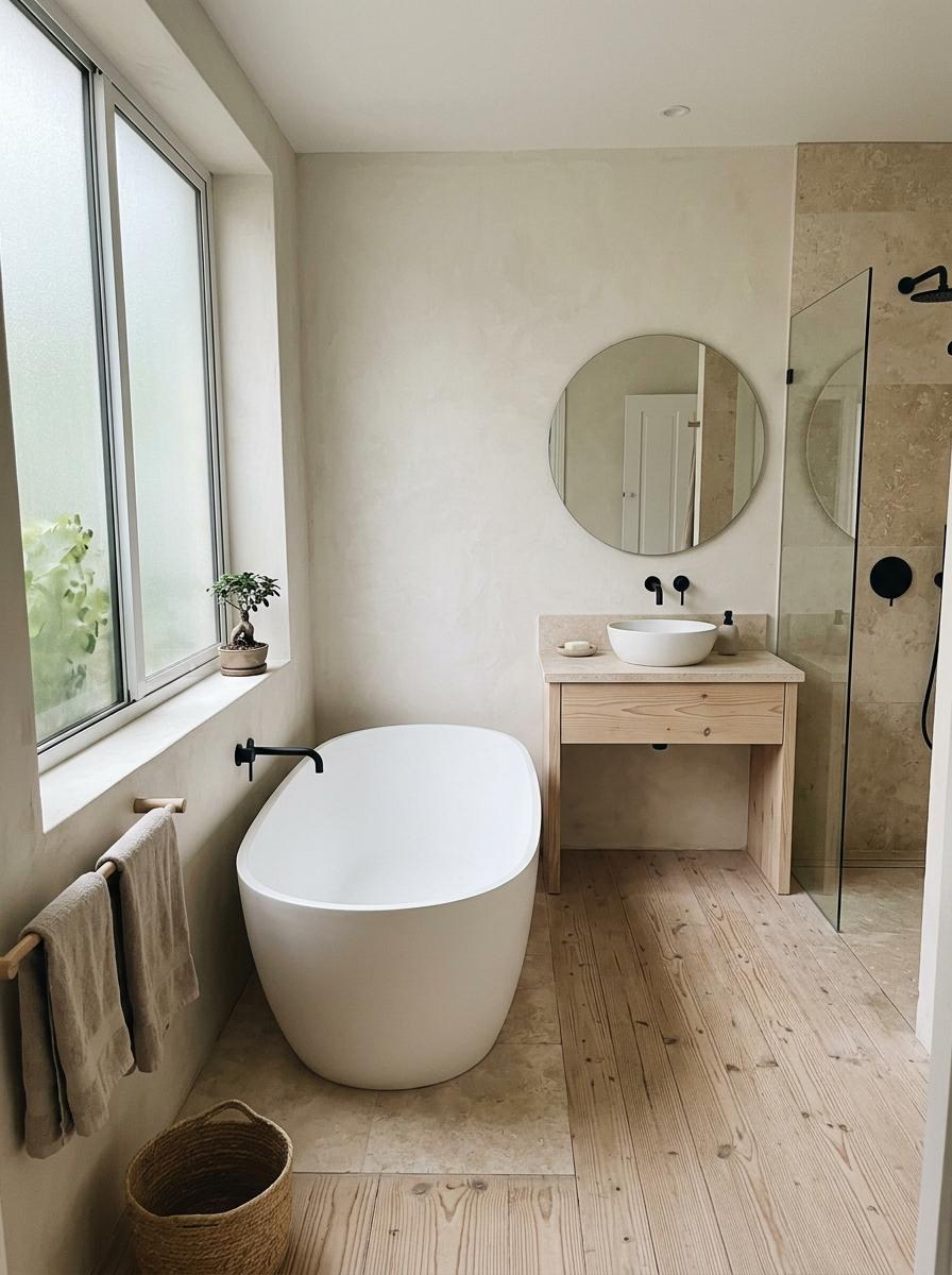 Refining Your Space With A Classic Japandi Bathroom Color Selection