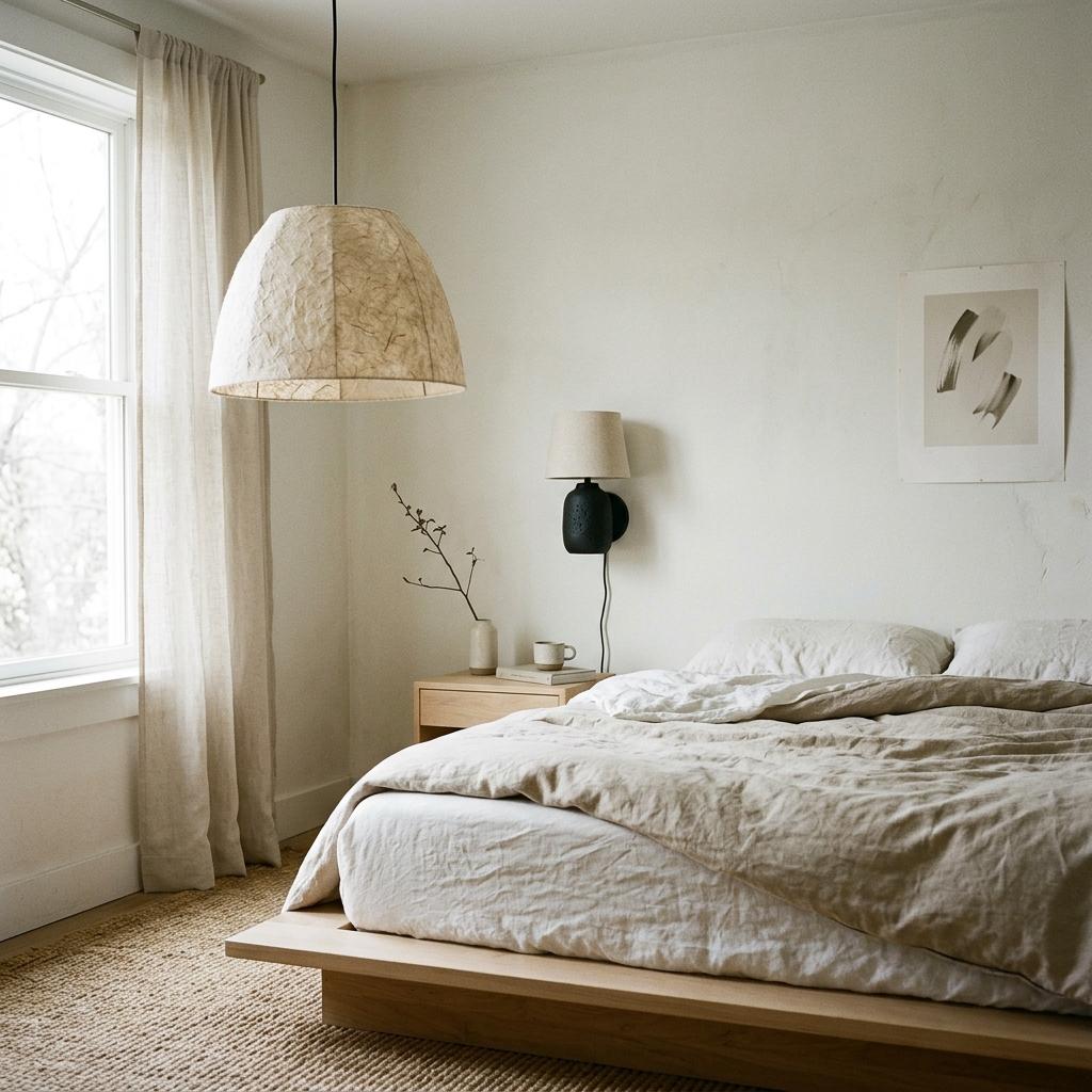 Refresh Your Bedroom With Understated Japandi Lighting Fixtures