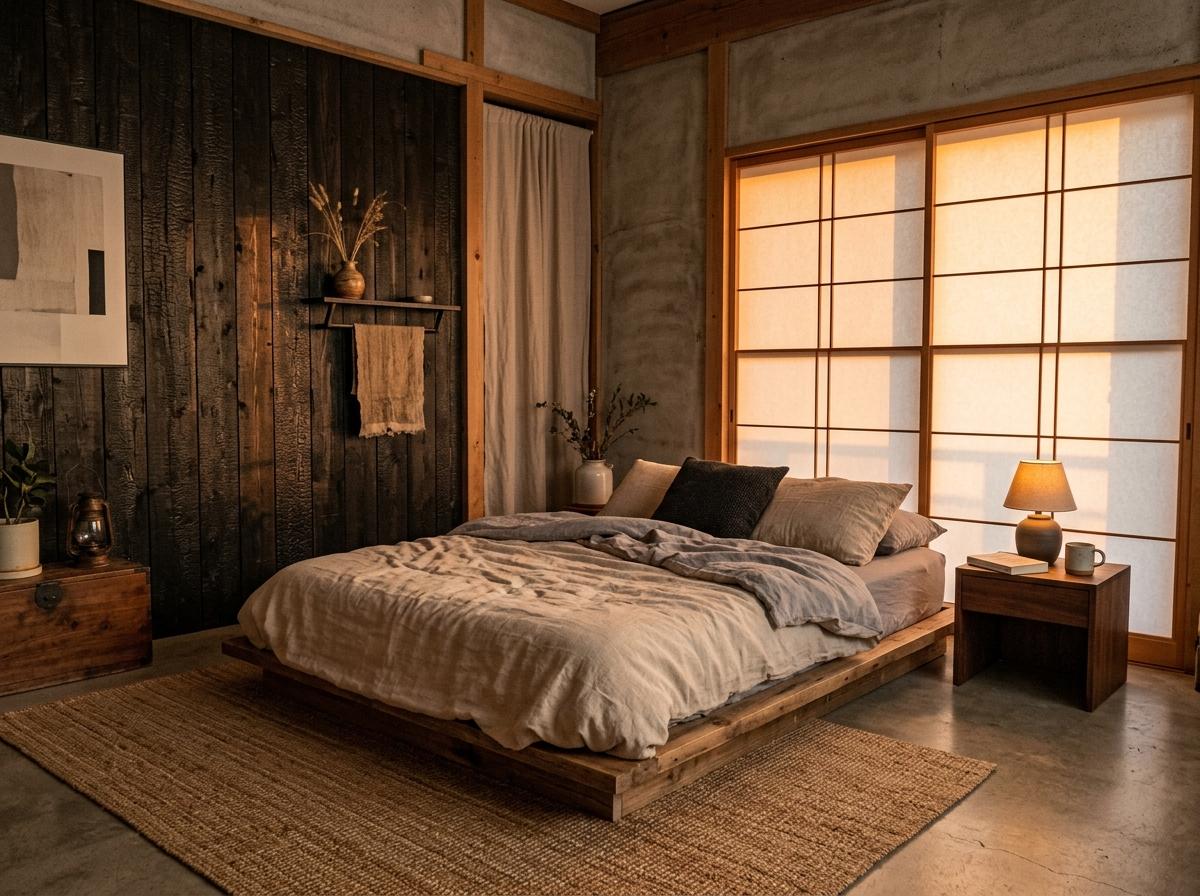 Reimagining The Past Within A Modern Japandi Bedroom