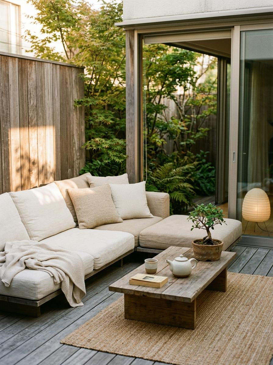 Relaxing Atmosphere: Creating A Cozy Japandi Terrace Corner