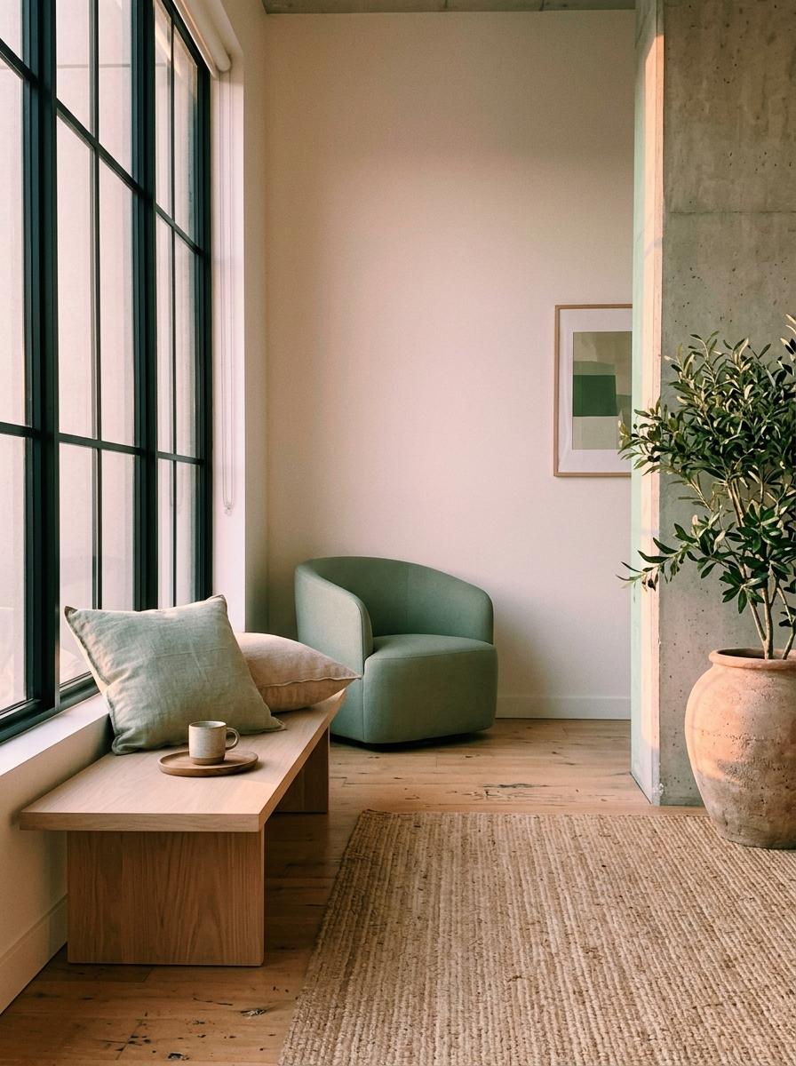 Sage Green Touches Enhancing A Modern Japandi Color Palette