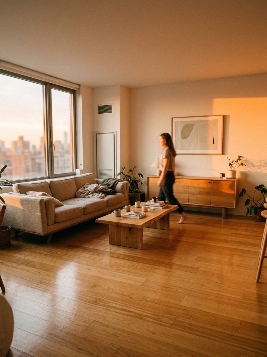 Seamless Flow Within A Zen Japandi Living Room Layout