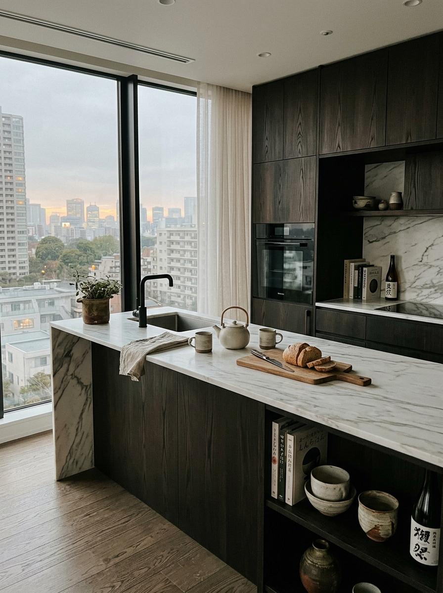 Seamless Integration In A Modern Luxury Japandi Kitchen